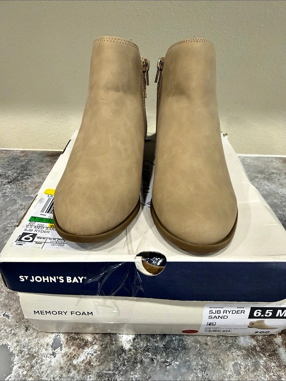 St. John's Bay Sub Ryder Ankle Boots in Brown US 6.5 M NWT